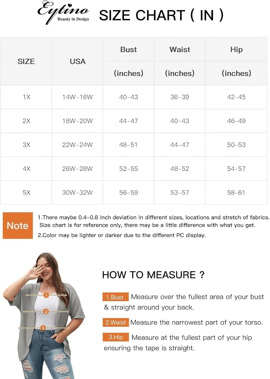 Eytino Womens Plus Size Cardigan Casual Short Sleeve Waffle Knit Kimono Open Front Tops(1X-5X)