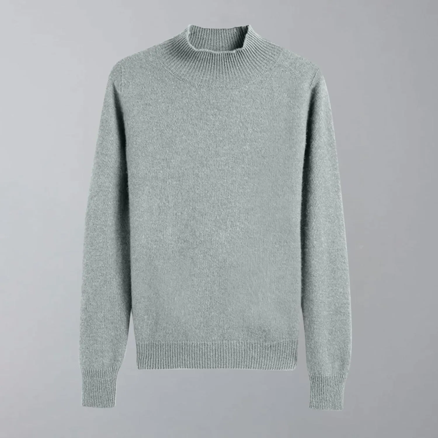 Fall Sweater for Women Casual Comfy Oversized Basic Knit Sweater Tops Long Sleeve Mock Neck Slim Fit Trendy Pullover