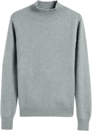 Fall Sweater for Women Casual Comfy Oversized Basic Knit Sweater Tops Long Sleeve Mock Neck Slim Fit Trendy Pullover