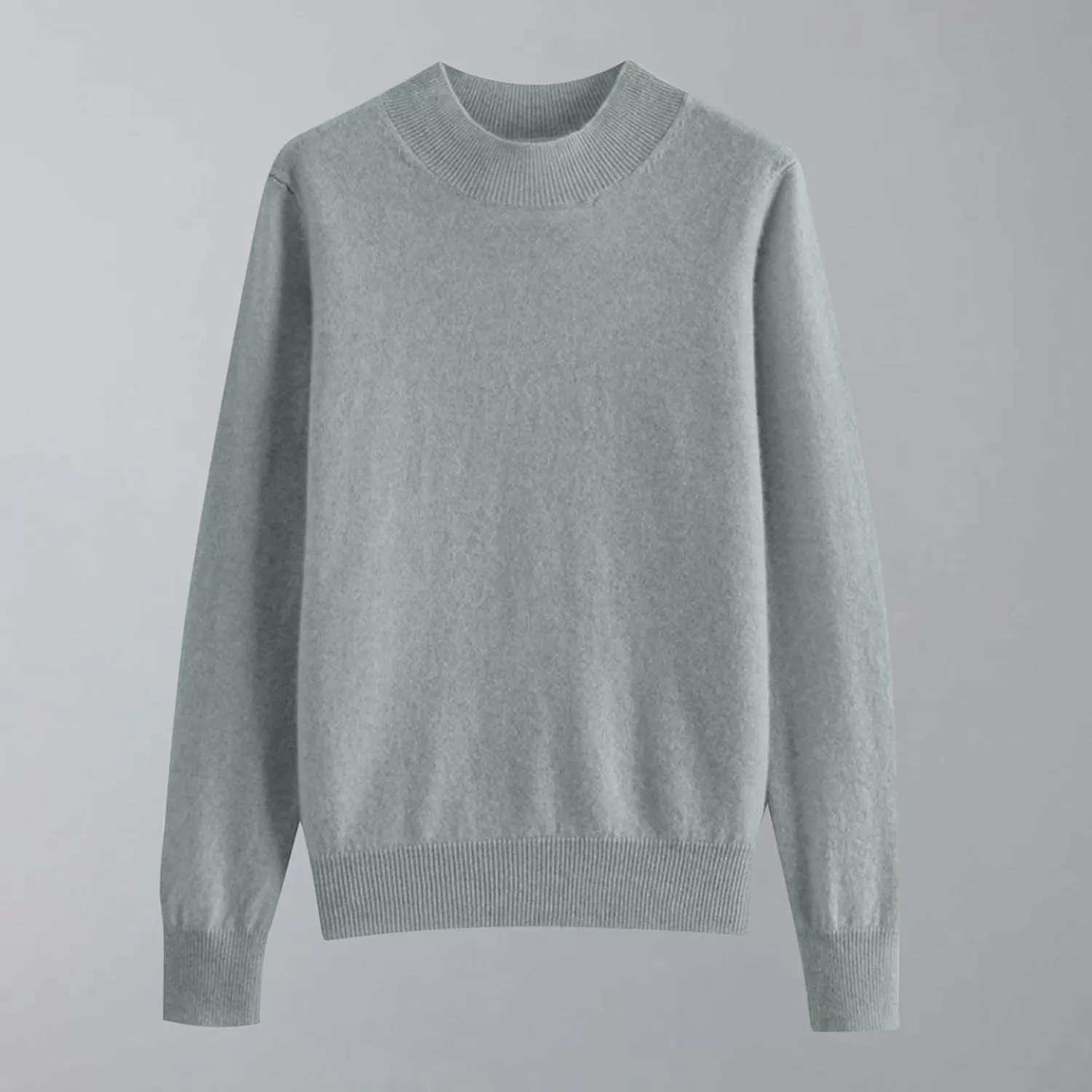 Fall Sweater for Women Casual Comfy Oversized Basic Knit Sweater Tops Long Sleeve Mock Neck Slim Fit Trendy Pullover