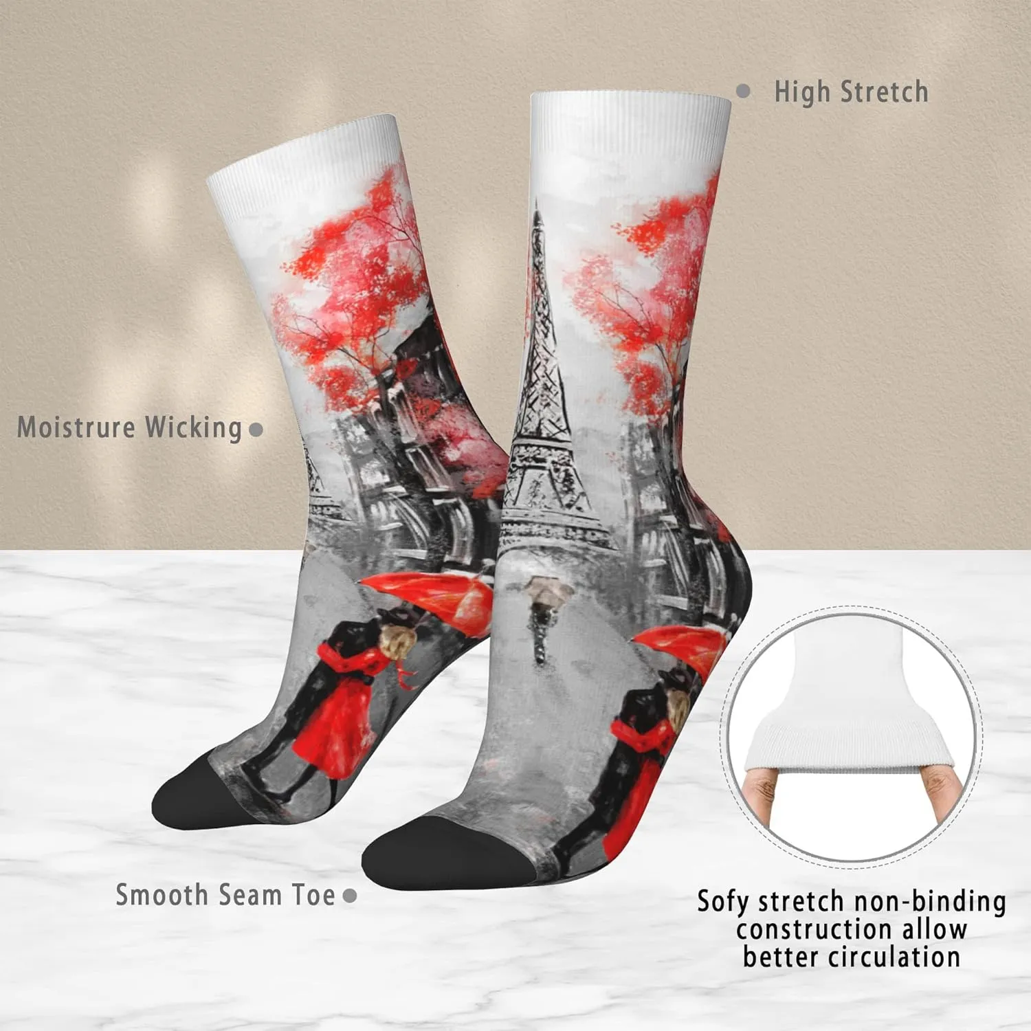 Funny Socks for Men/Women - Novelty Crew Crazy Tube Gift