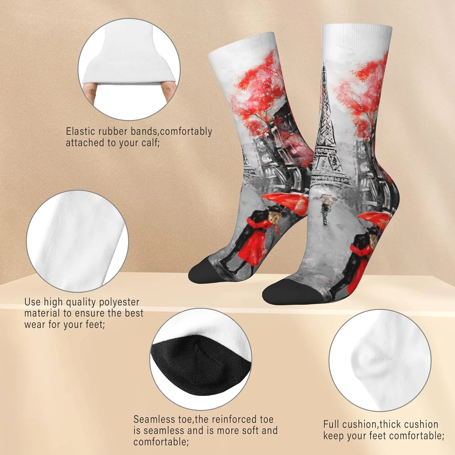 Funny Socks for Men/Women - Novelty Crew Crazy Tube Gift