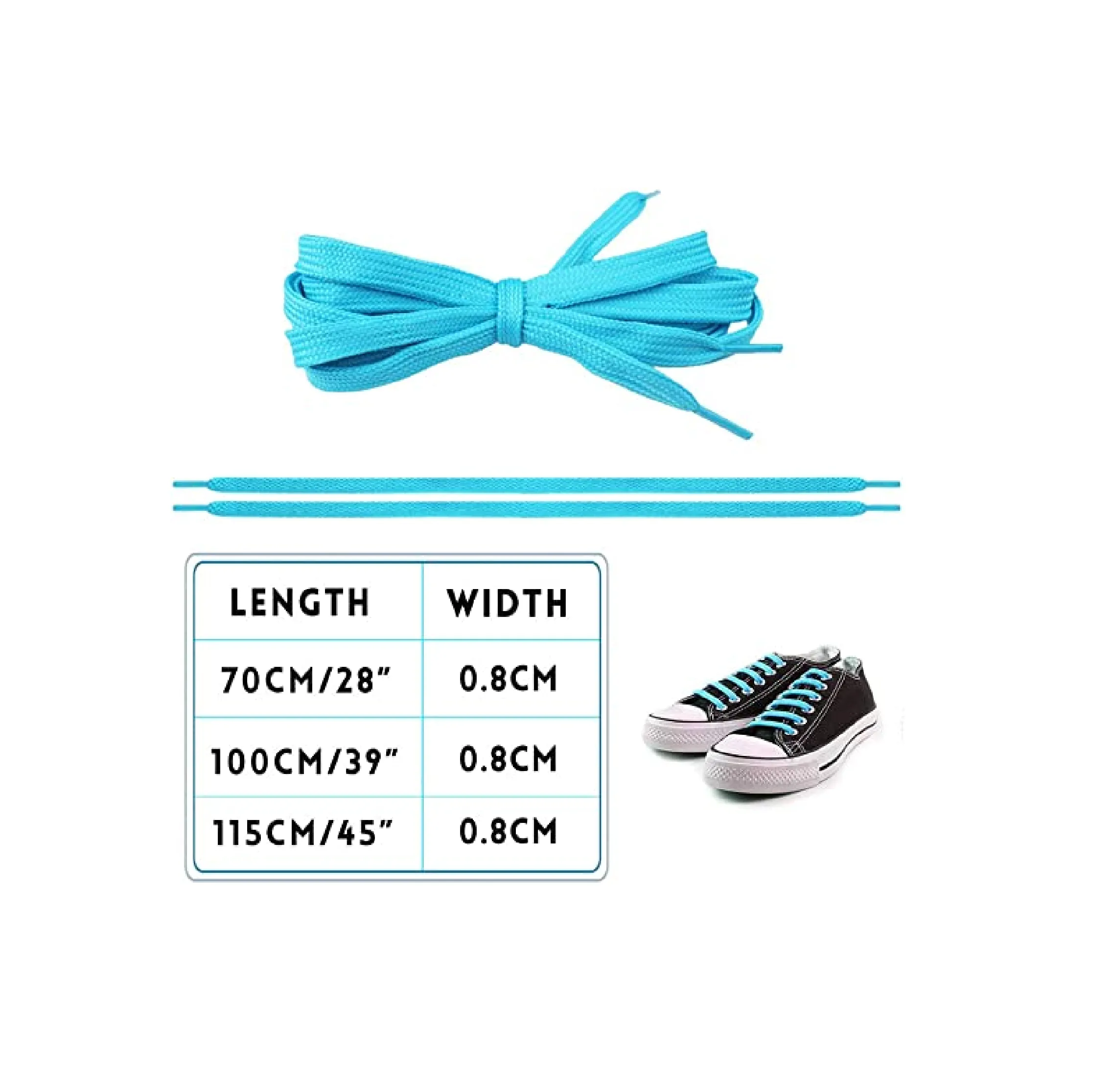 ISUSSER 15 Pairs 45" Flat Coloured Athletic Shoe Laces for Sneakers Skate Shoes Boots and Sport Shoes