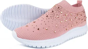 Ladmiple Gym Shoes For Women Workout Memory Foam Walking Shoes Slip on Sock Sneakers Mesh Athletic Running Tennis Shoes
