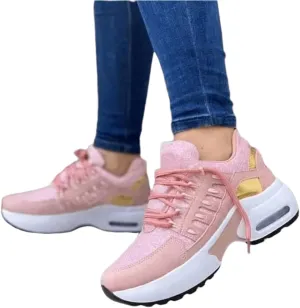 Ladmiple Sneakers For Women Walking Shoes Comfortable Casual Lace Up Dressy Summer Fashion Slip On Platform Flats Loafer