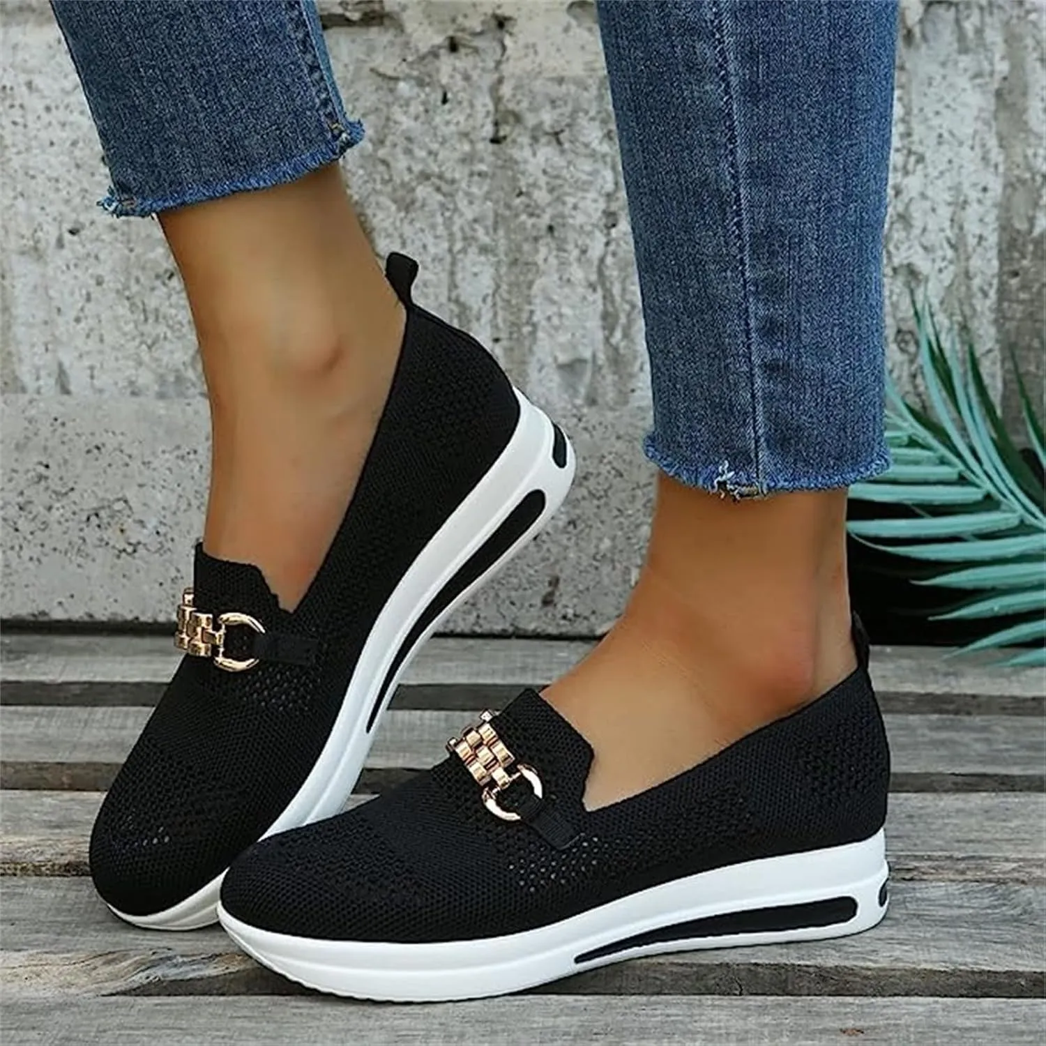 Ladmiple Tennis Shoes Womens Slip Ons Lightweight Breathable Walking Athletic Casual Sneakers for Running Gym Workout