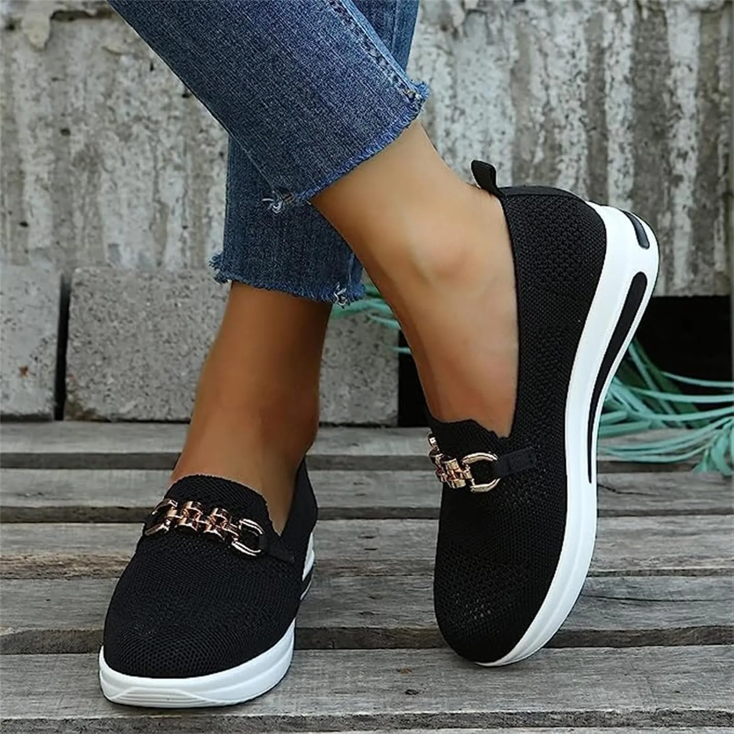 Ladmiple Tennis Shoes Womens Slip Ons Lightweight Breathable Walking Athletic Casual Sneakers for Running Gym Workout