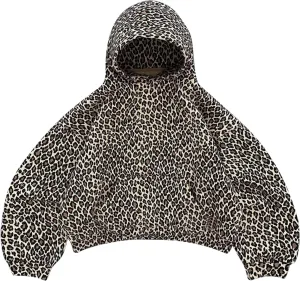 Leopard Print Oversized Hoodie for Men Women Cheetah Graphic Printed Hooded Sweatshirts Streetwear Pullover Hoodies
