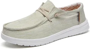 Loafers Women Shoes,Casual Canvas Comfy Lightweight Boat Shoes Women,Classic Breathable Non Slip Women's Loafers & Slip-ons,with Rubber Sole