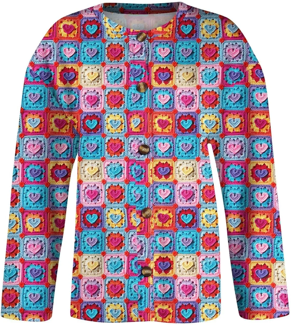 Long Sleeve Cute Cardigan Sweaters Women Button Down Open Front Ribbed Knit Valentines Sweater Coat 2025 Trendy Outfit
