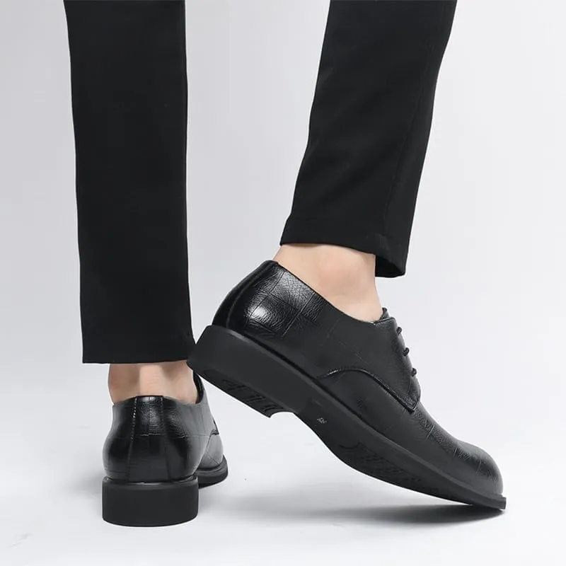 Men's Classic Lace-up Dress Shoes Mens Faux Patent Leather Comfortable Tuxedo Shoes Business Non-Slip Men Walking Oxford Shoes