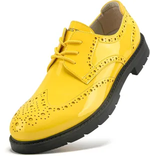 Mens Golf Shoes with 9 Spikes Waterproof Leather Golf Training Sneakers Lightweight Comfortable Golf Sports Shoe