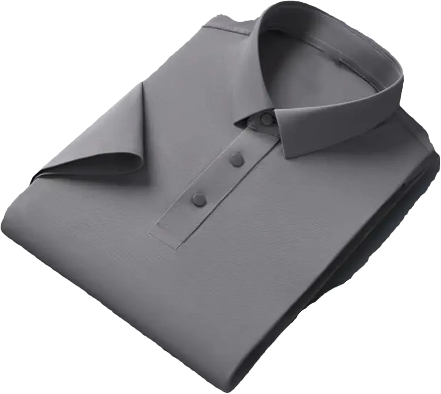 Men's Ice Silk Polo Shirt Short Sleeve Wrinkle-Resistant Non-Iron Men's Business Loose T-Shirt Top