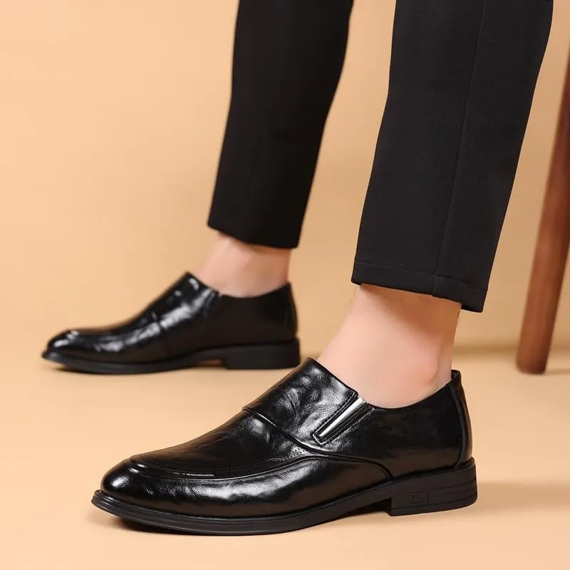 Men's Slip-Ons Loafers Casual Retro Wedding Business Oxford Shoes Mens Patent Leather Formal Casual Comfortable Dress Shoes