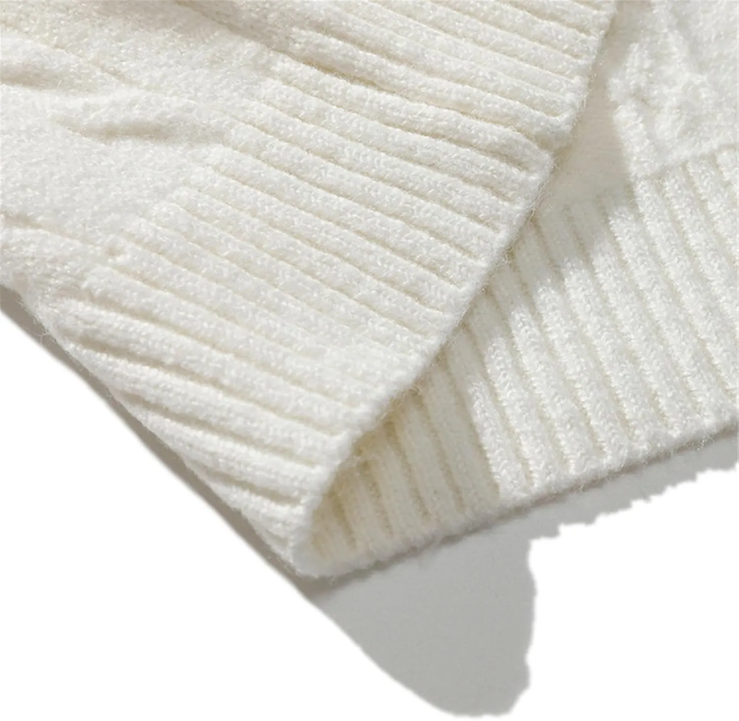 Men's V-Neck Sweater Autumn and Winter Solid Color Long-Sleeved Sweater Mens Sweaters Warm Jumper