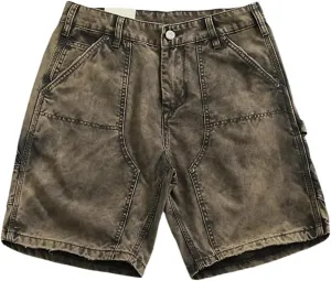 MenS Wash Vintage Denim Shorts Loose Fit Casual Straight Leg Washed Jeans Cargo Shorts