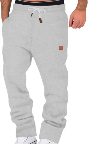Mens Work Pants Comfortable Quick Dry Elastic Waist Big and Tall Sweatpants Travel Trousers Straight Leg Gym Pants