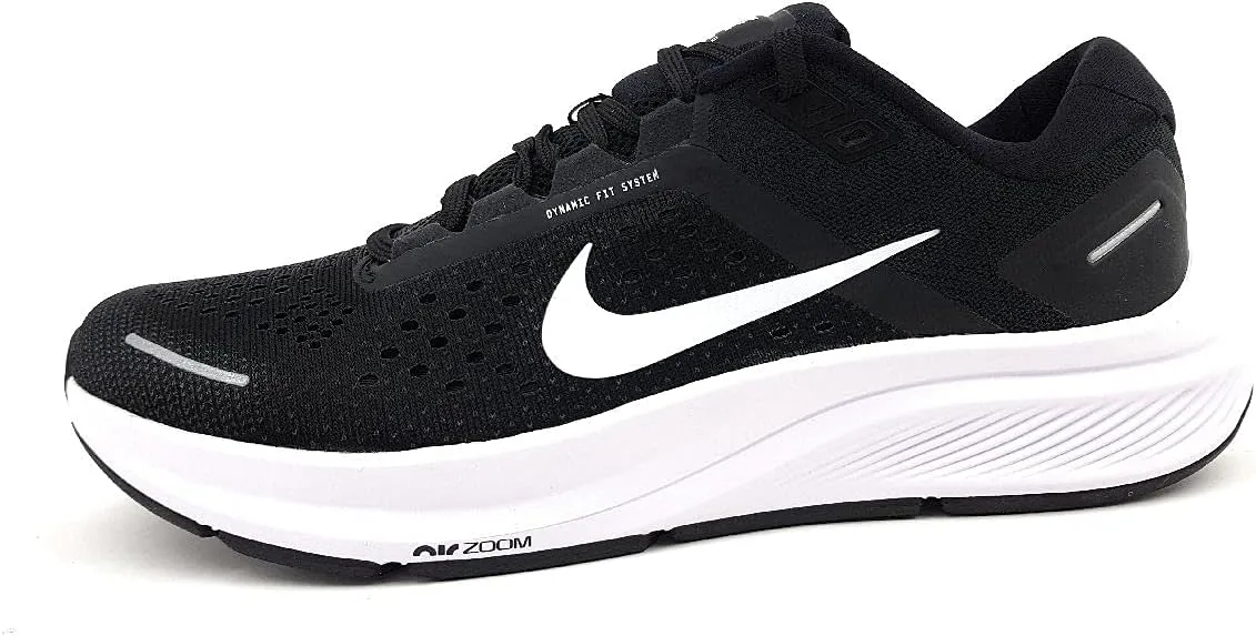 NIKE Men's Air Zoom Structure 23 Trail Running Shoe, Black White Anthracite, 8