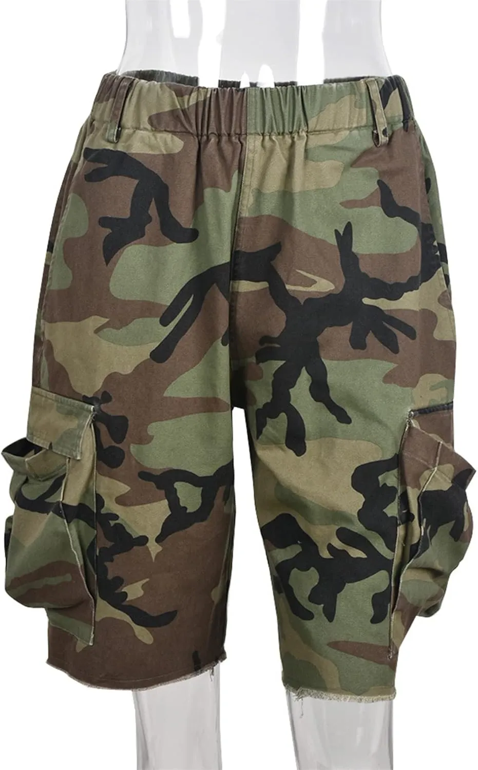 NRTHYE Womens High Waisted Camo Shorts Casual Trendy Short Pants Summer Shorts with Pockets