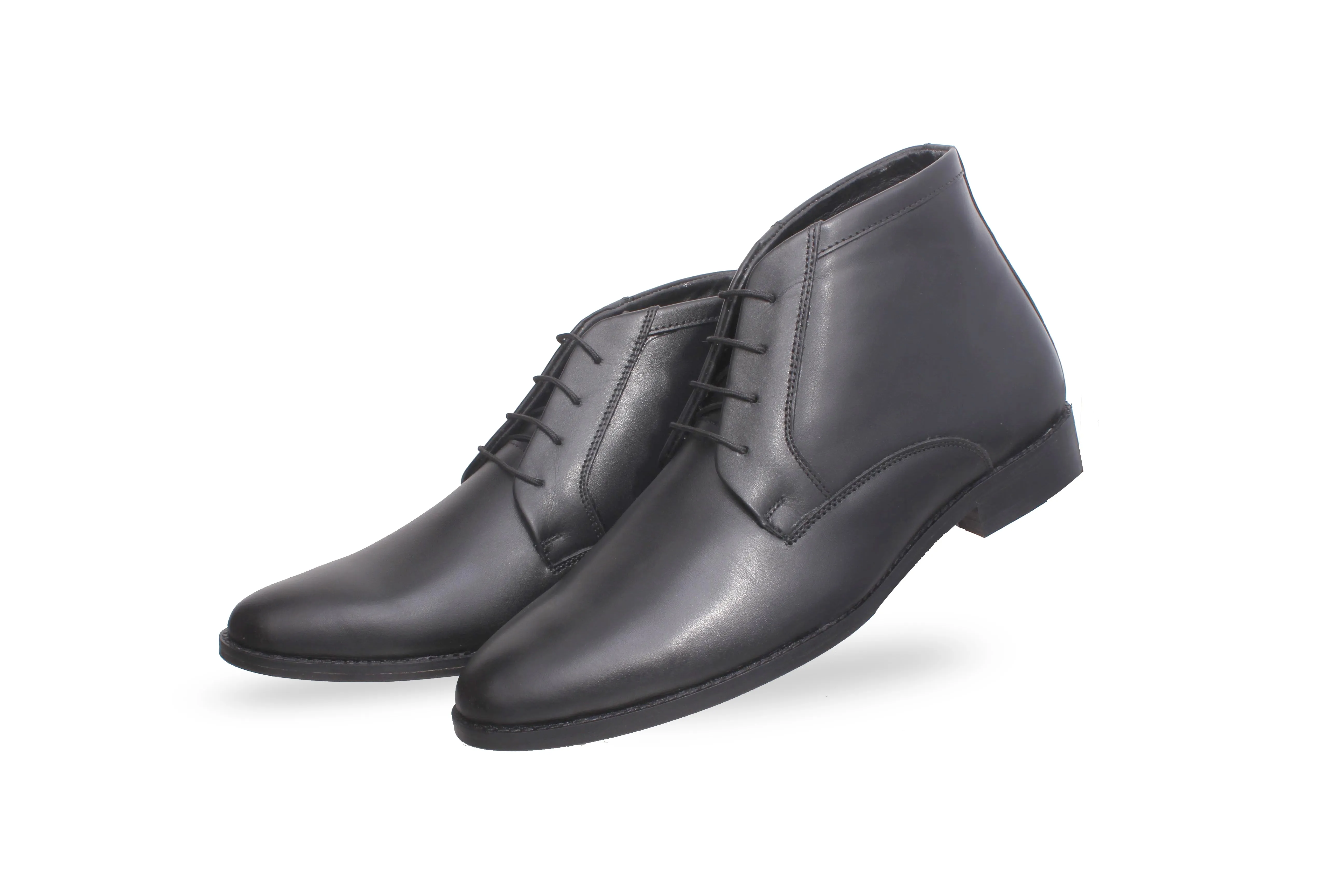 Pimlico Black Leather Chukka Boots  Designed by Cotton Cool
