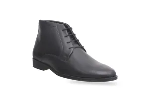 Pimlico Black Leather Chukka Boots  Designed by Cotton Cool