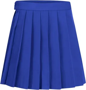 Pleated Skirt for Women Girls Cute Mini Skirt Comfortable High Waisted A Line Skirt Casual Solid Color School