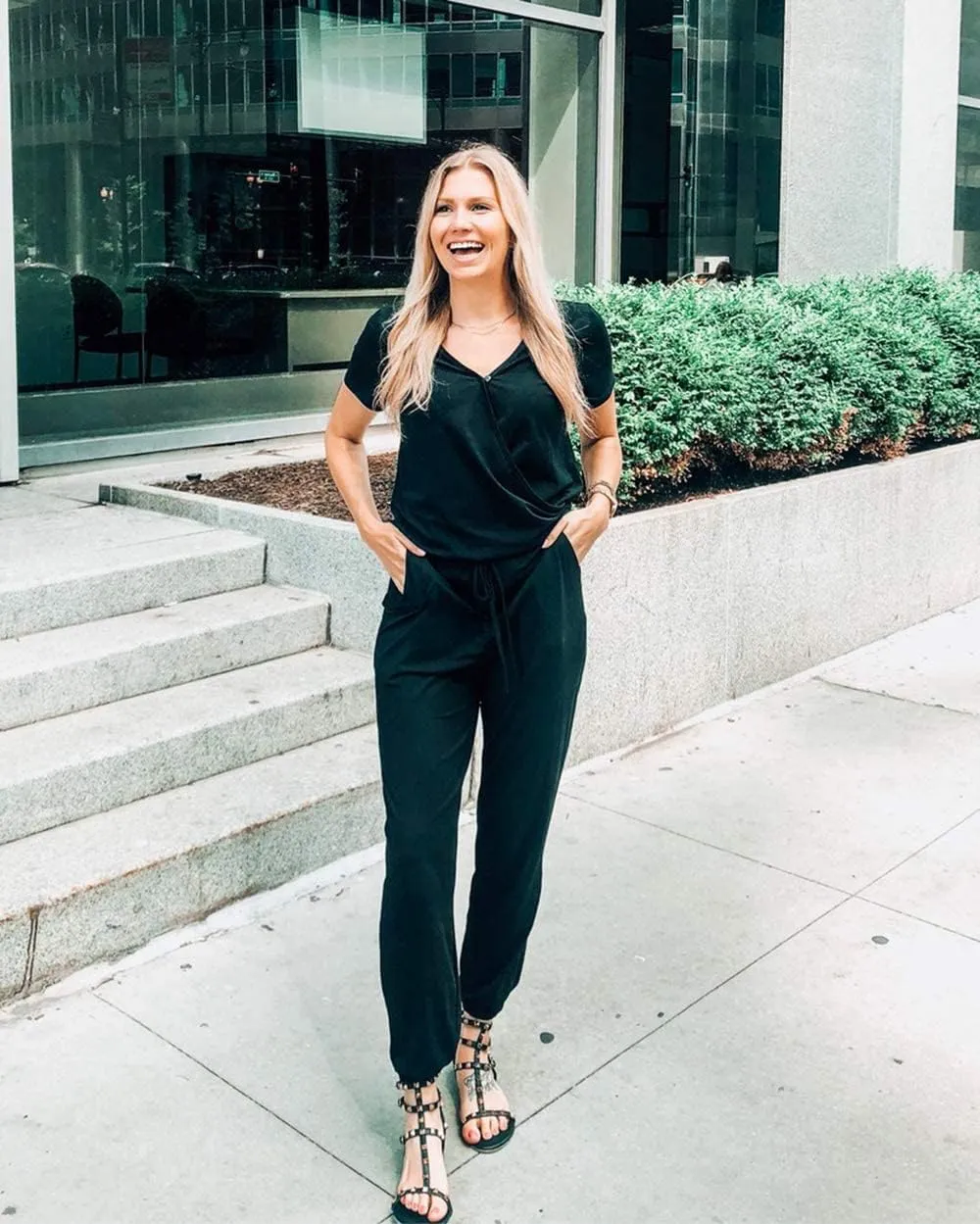 PRETTYGARDEN Jumpsuits for Women 2025 Spring Summer Casual Dressy Short Sleeve Romper Airport Vacation Travel Outfits