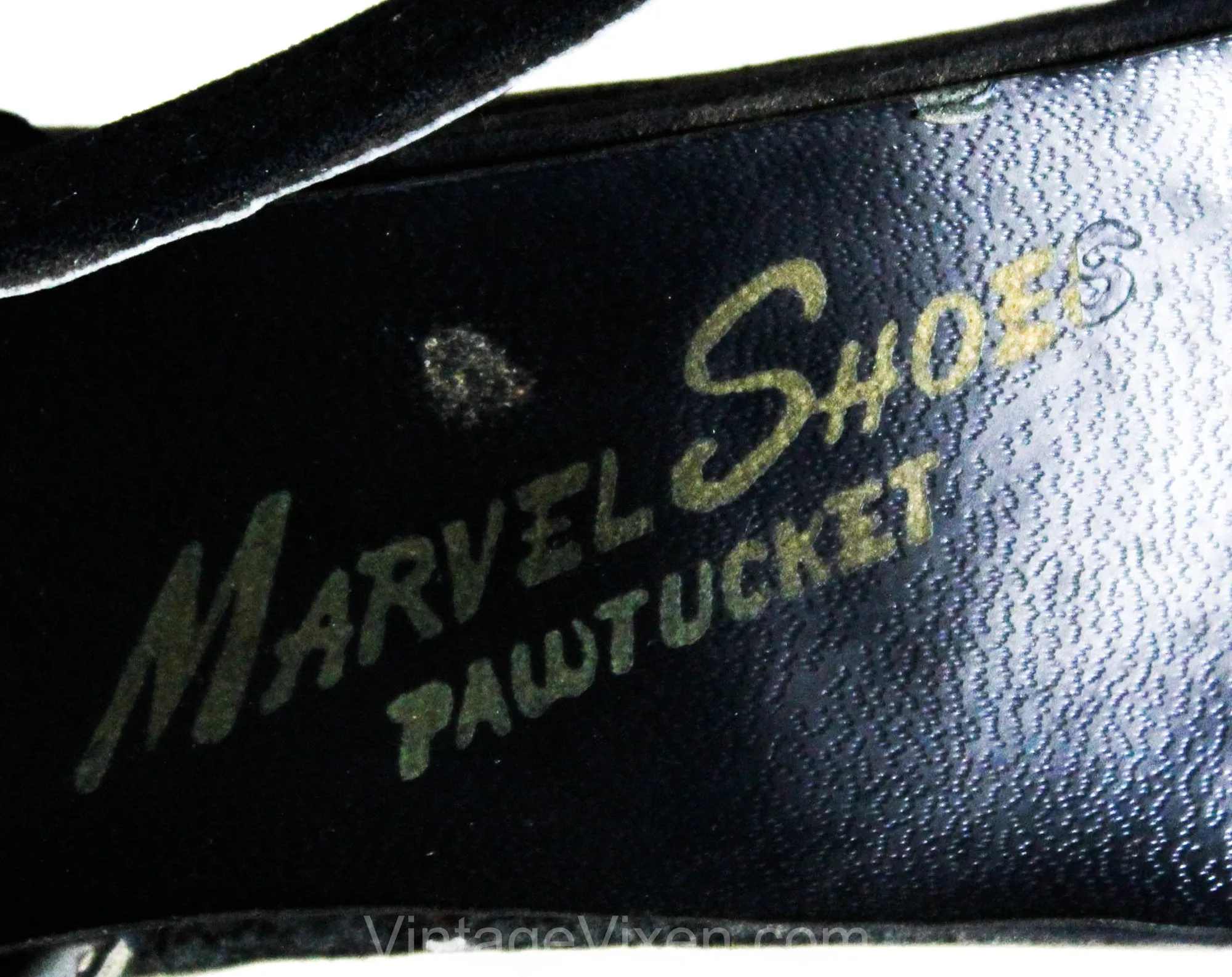 Size 7.5 Navy 1940s Shoes - 40s Open Toe Suede Heels with Elegant Asymmetric Dovetailed Straps - 40's 50's Pumps - 7 1/2 WWII Era Deadstock