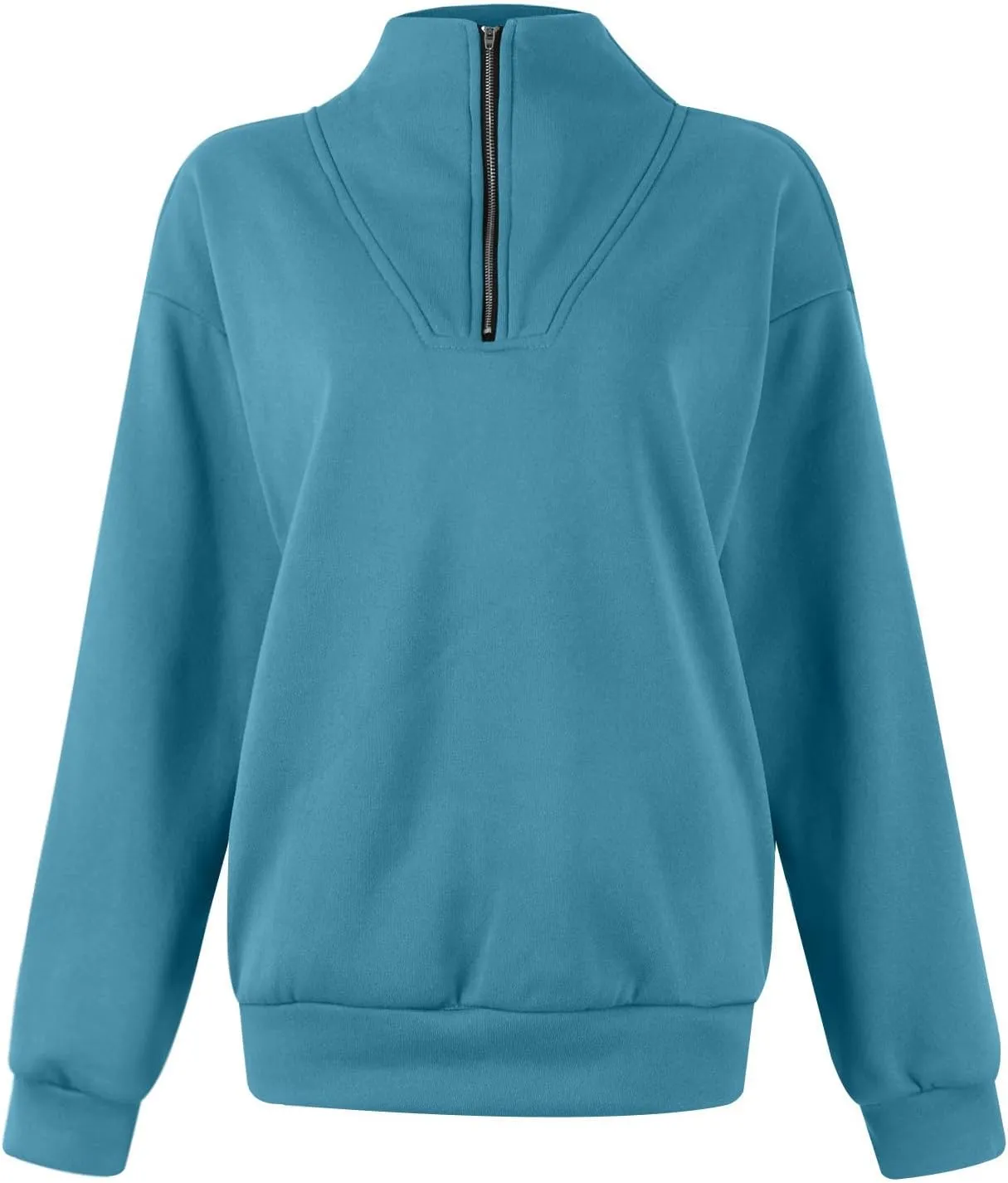 Soft Sweatshirts For Women Half Zip Loose Casual Pullover Shirts Long Sleeve Fall Fashion Tops 2024 Trendy Outfits