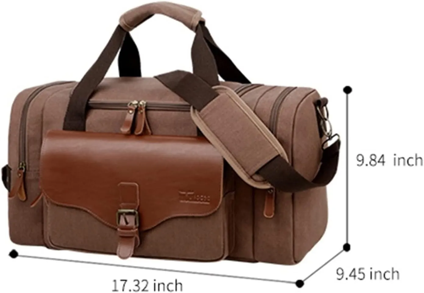 Sports Duffel Bags Men Large Capacity Canvas Multifunction Leather Bags Carry on Luggage Bag Tote Utility Travel Bag Weekender Bag Travel Man(Khaki)