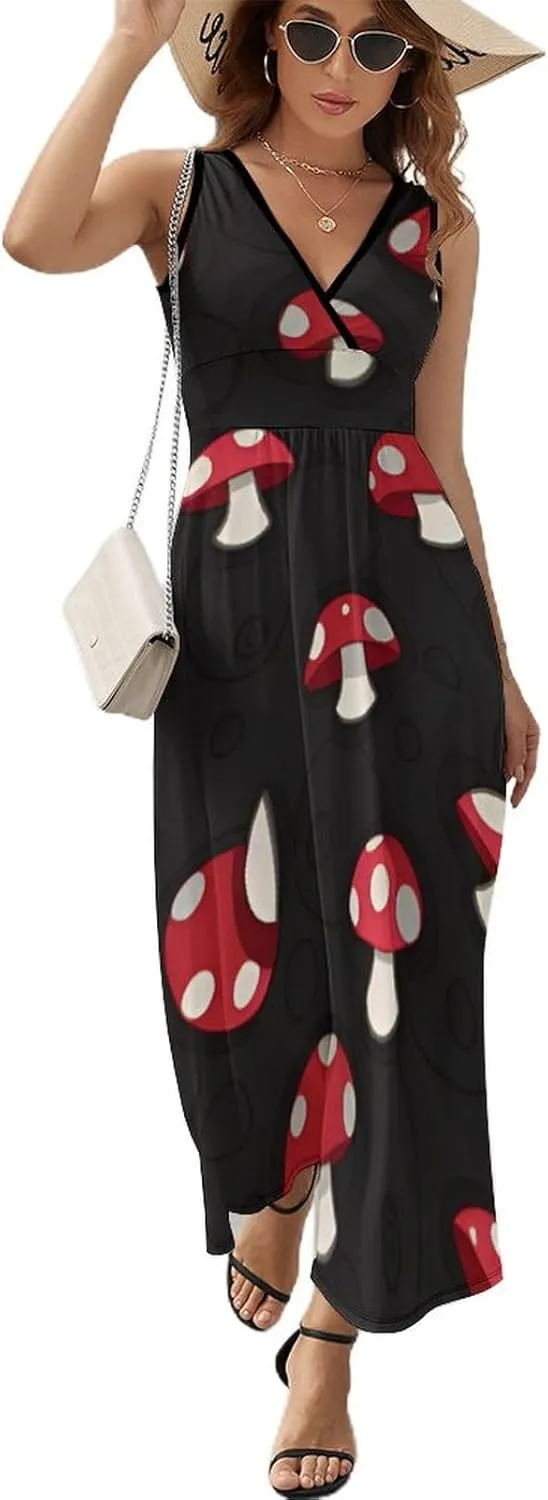 Summer 2025 Tunic Dress Sleeveless Adjustable Beach Party Long Maxi Dress