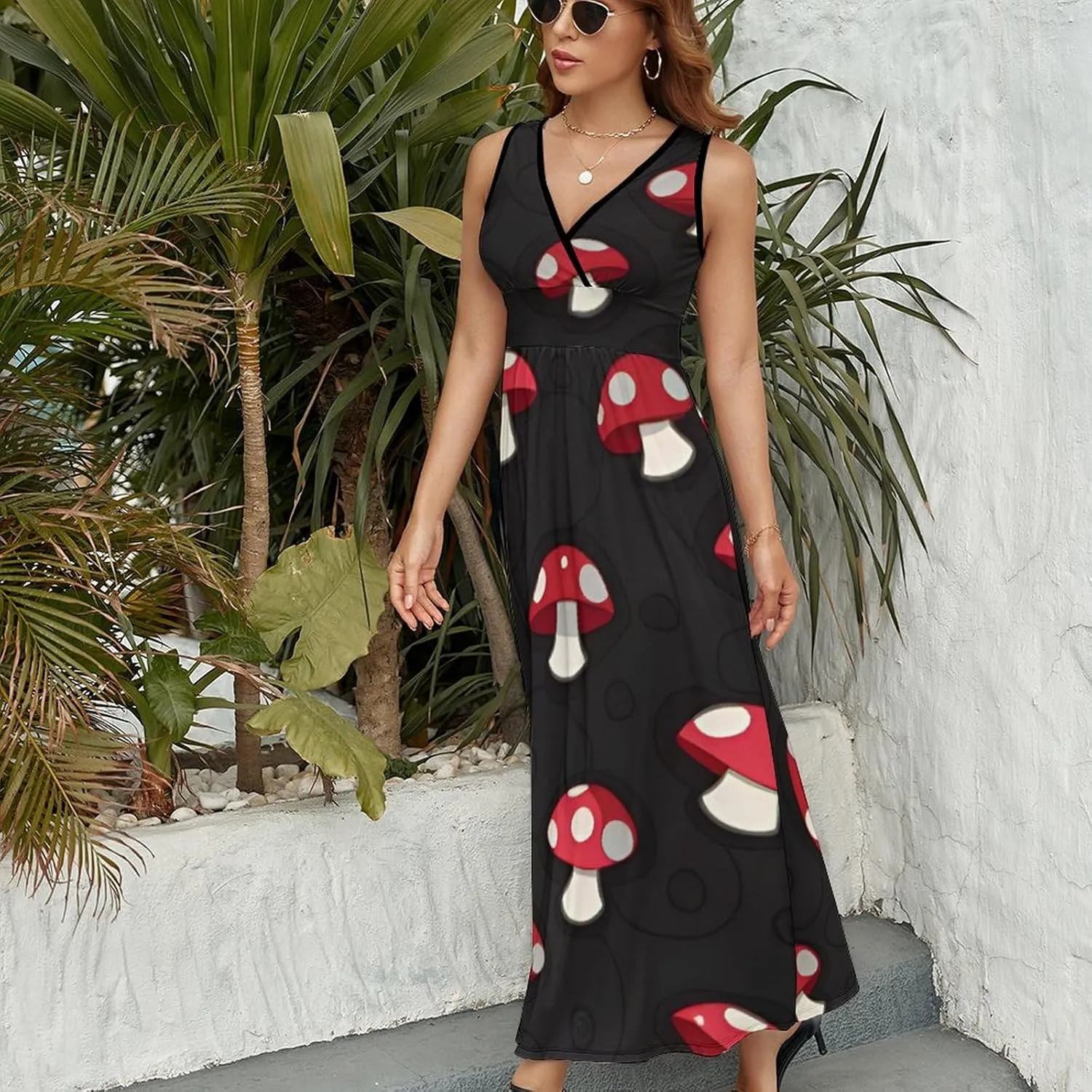 Summer 2025 Tunic Dress Sleeveless Adjustable Beach Party Long Maxi Dress