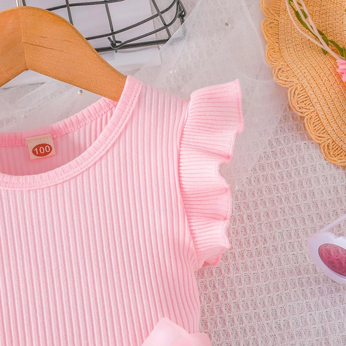 Toddler Girls Dress, Ruffle Sleeveless Summer Baby Girl Fashion Dresses 3-8Y