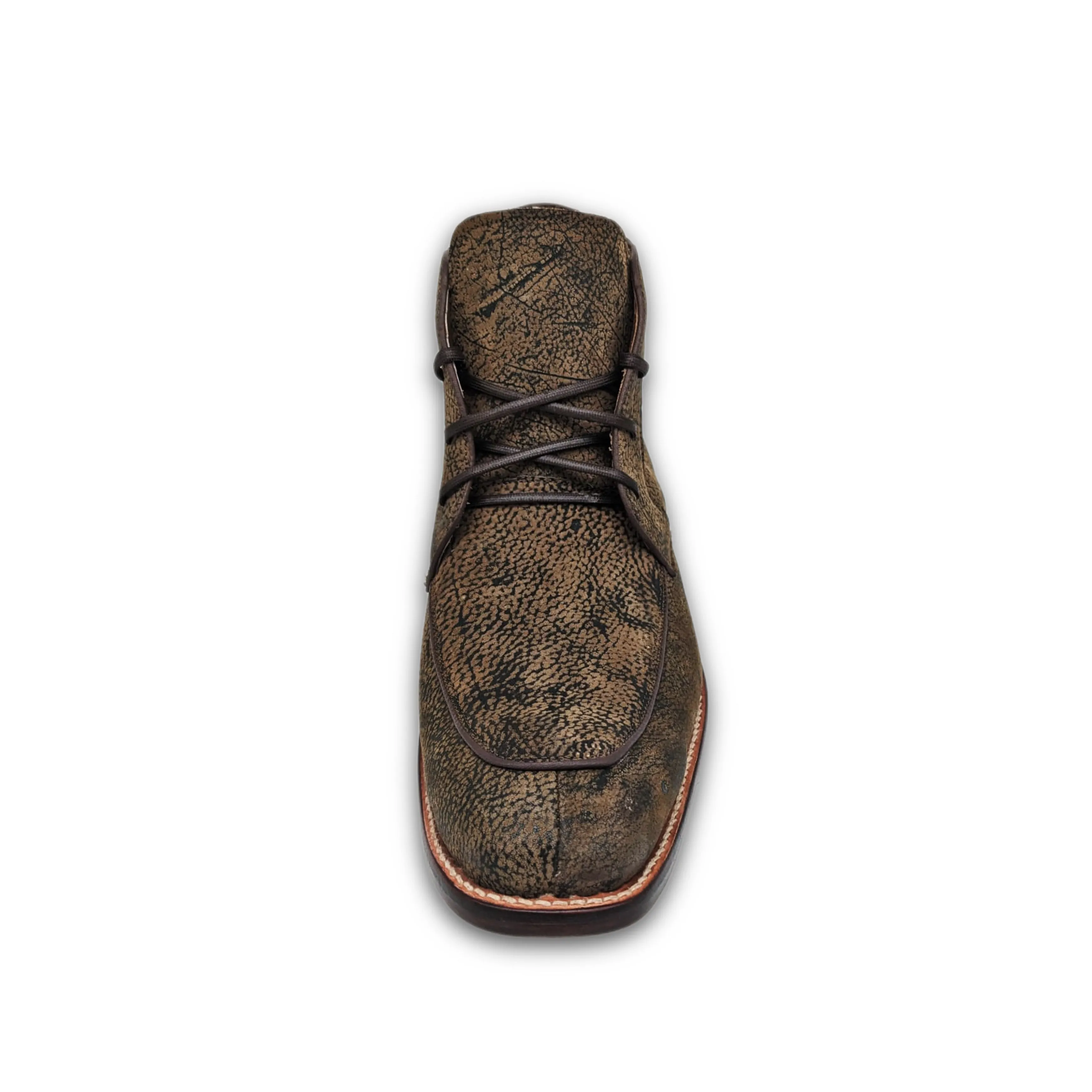 Trekker Giraffe Leather Hide Lace-Up Chukka Boots