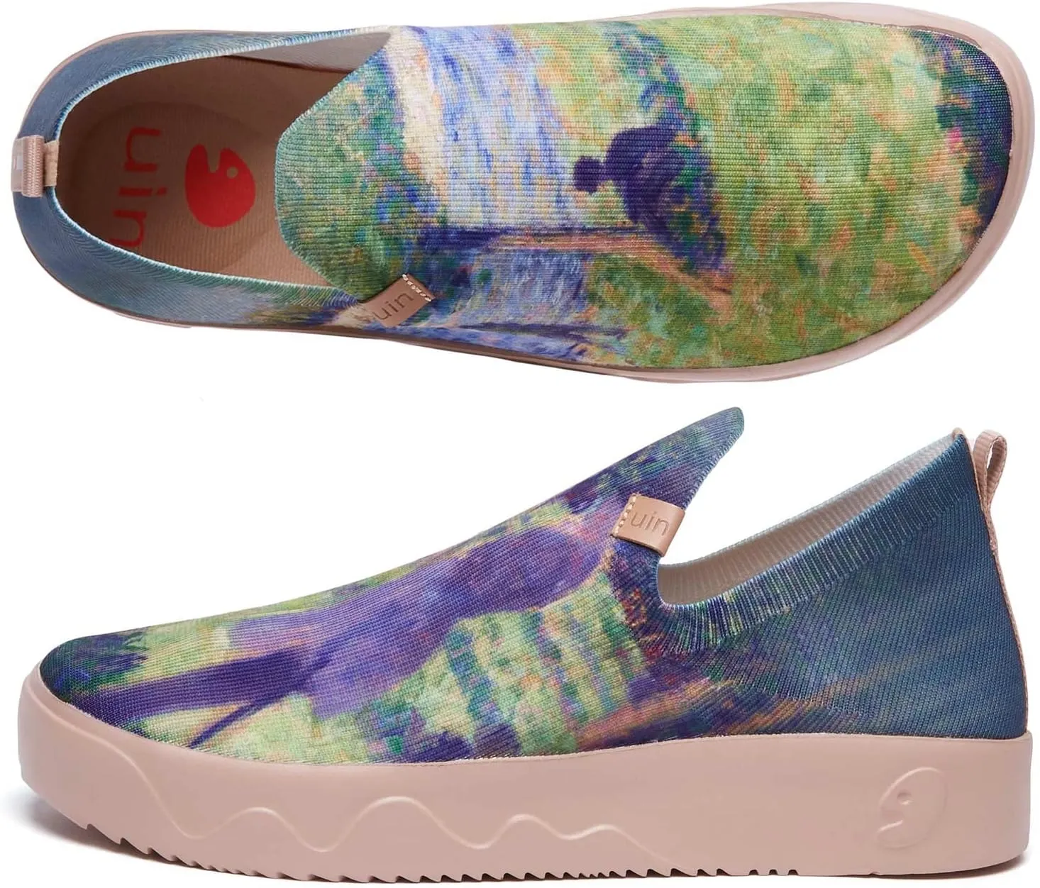 UIN Men's Casual Loafers Slip Ons Comfortable Art Painted Travel Fashion Sneakers Fuerteventura