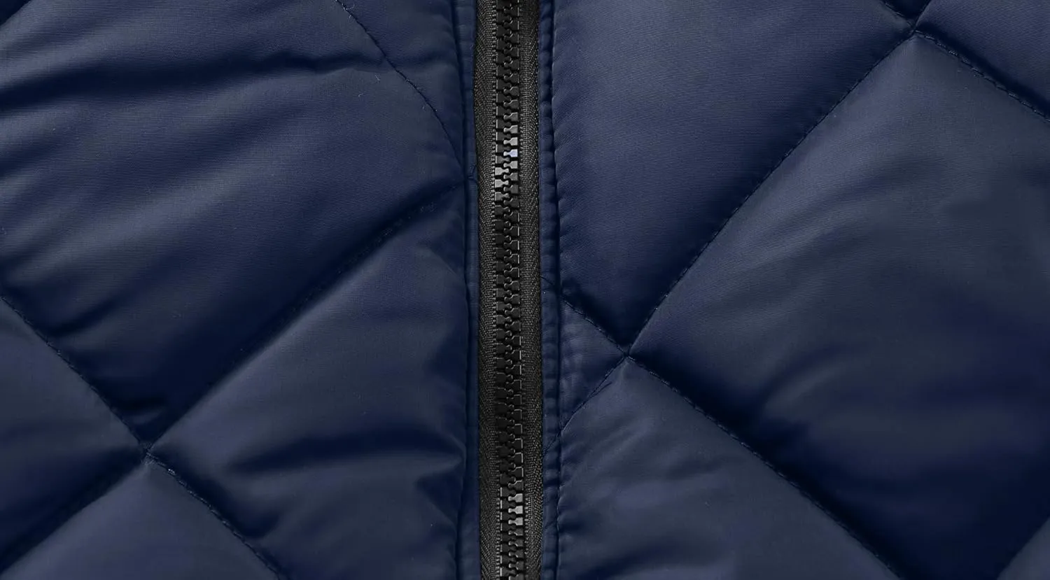 utcoco Mens Quilted Jacket Stand Collar Zip Up Casual Lightweight Down Jacket Winter Coat