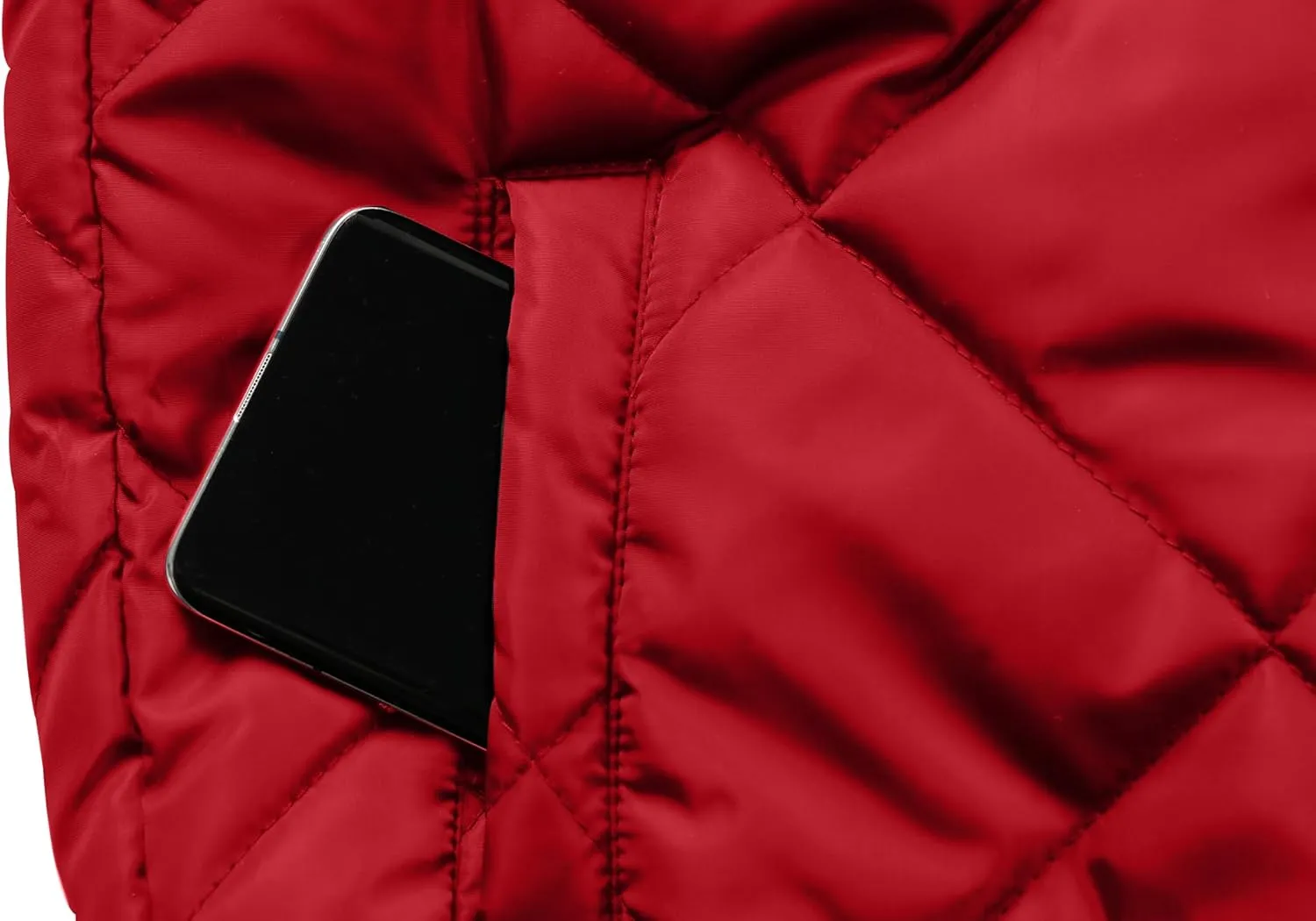 utcoco Mens Quilted Jacket Stand Collar Zip Up Casual Lightweight Down Jacket Winter Coat