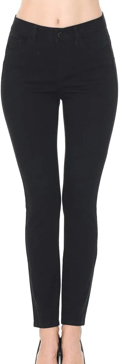 Wax Jean Denim Women's Juniors Push-Up High-Rise Skinny Jean in Fine Cotton Denim
