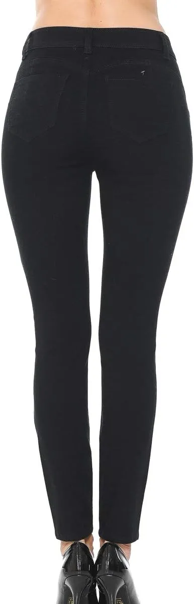 Wax Jean Denim Women's Juniors Push-Up High-Rise Skinny Jean in Fine Cotton Denim
