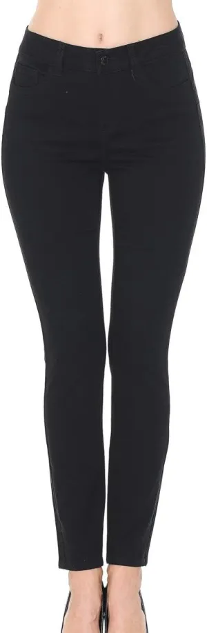Wax Jean Denim Women's Juniors Push-Up High-Rise Skinny Jean in Fine Cotton Denim