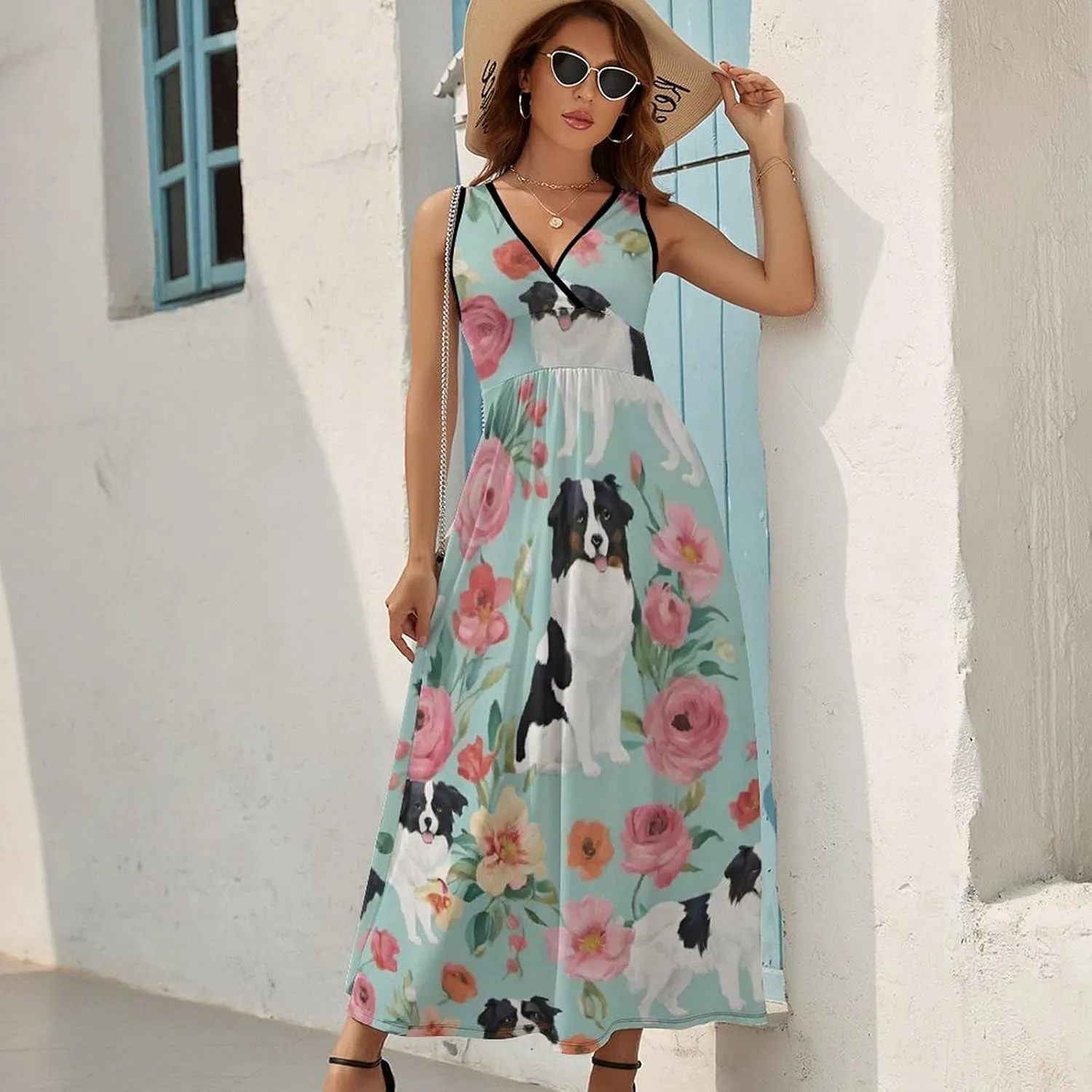 Women Girls Casual Flowy Long Dress for Party Holiday Beach