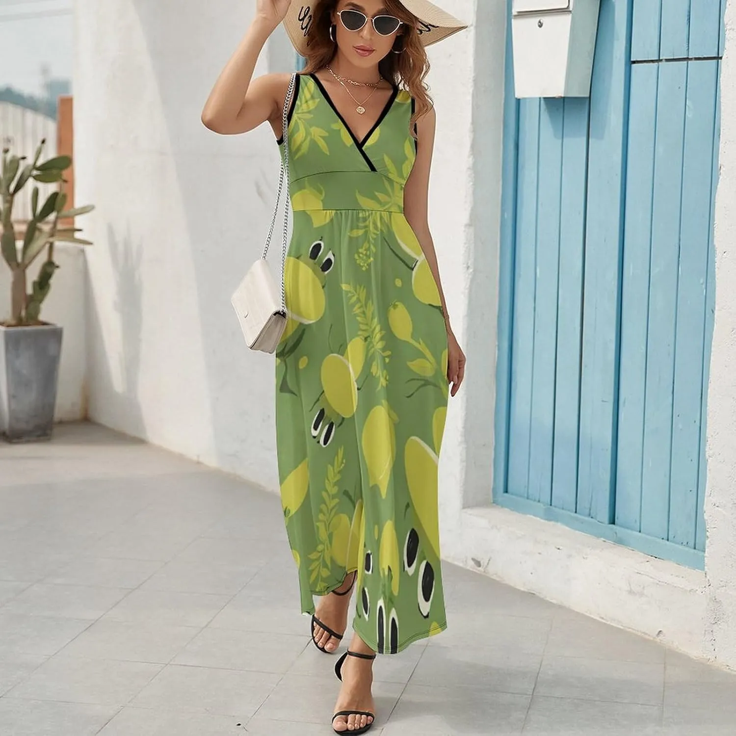Women Ladies Casual Summer Flared Midi Dress for Vacation Party Wedding