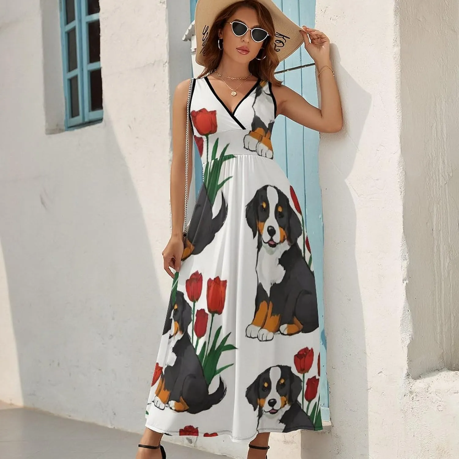 Women Ladies Summer 2025 Flowy Long Dress for Party Beach Date