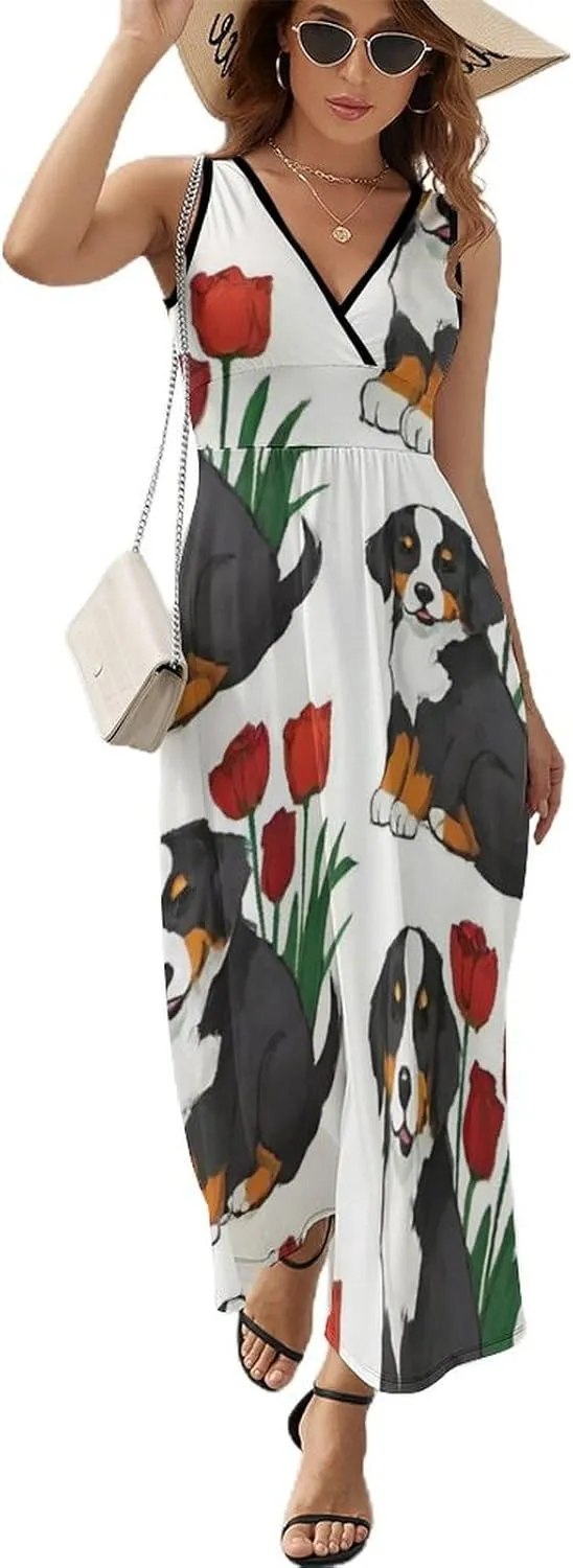 Women Ladies Summer 2025 Flowy Long Dress for Party Beach Date