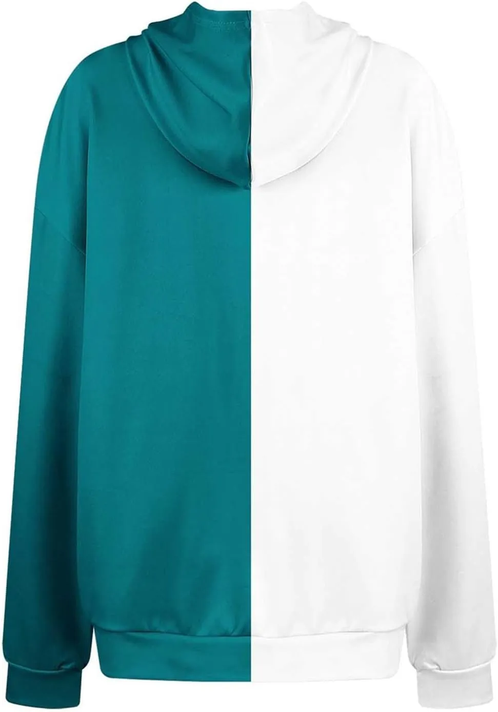 Womens 2024 Hooded Color Block Drawstring Hoodies Pullover Sweatshirts Casual Long Sleeve Tops Shirts Fall Winter