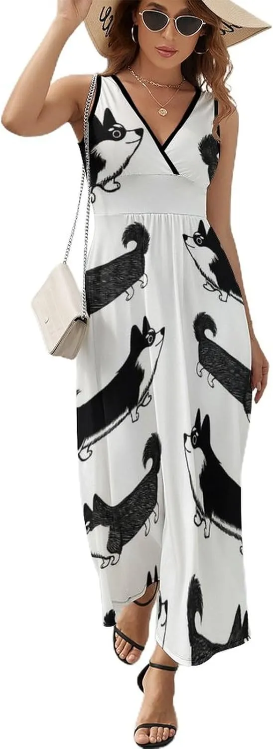 Women's Casual Flowy Long Dress for Vacation Party Wedding