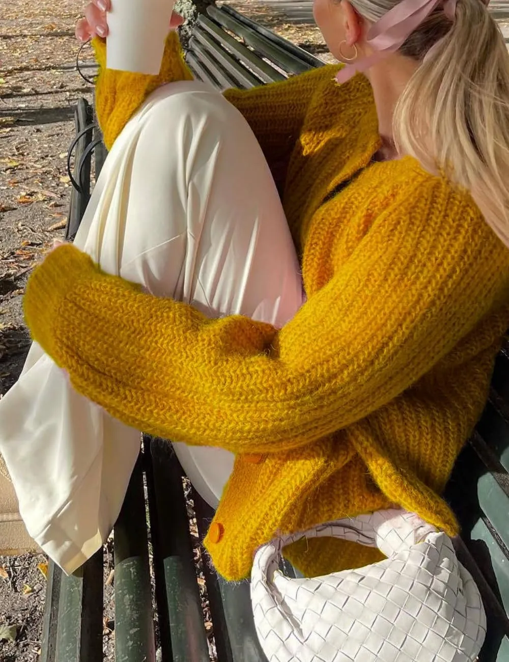 Women's Casual Open Front Cardigan Fall Winter Long Sleeve Button Down Sweater Chunky Knit Outwear Coat