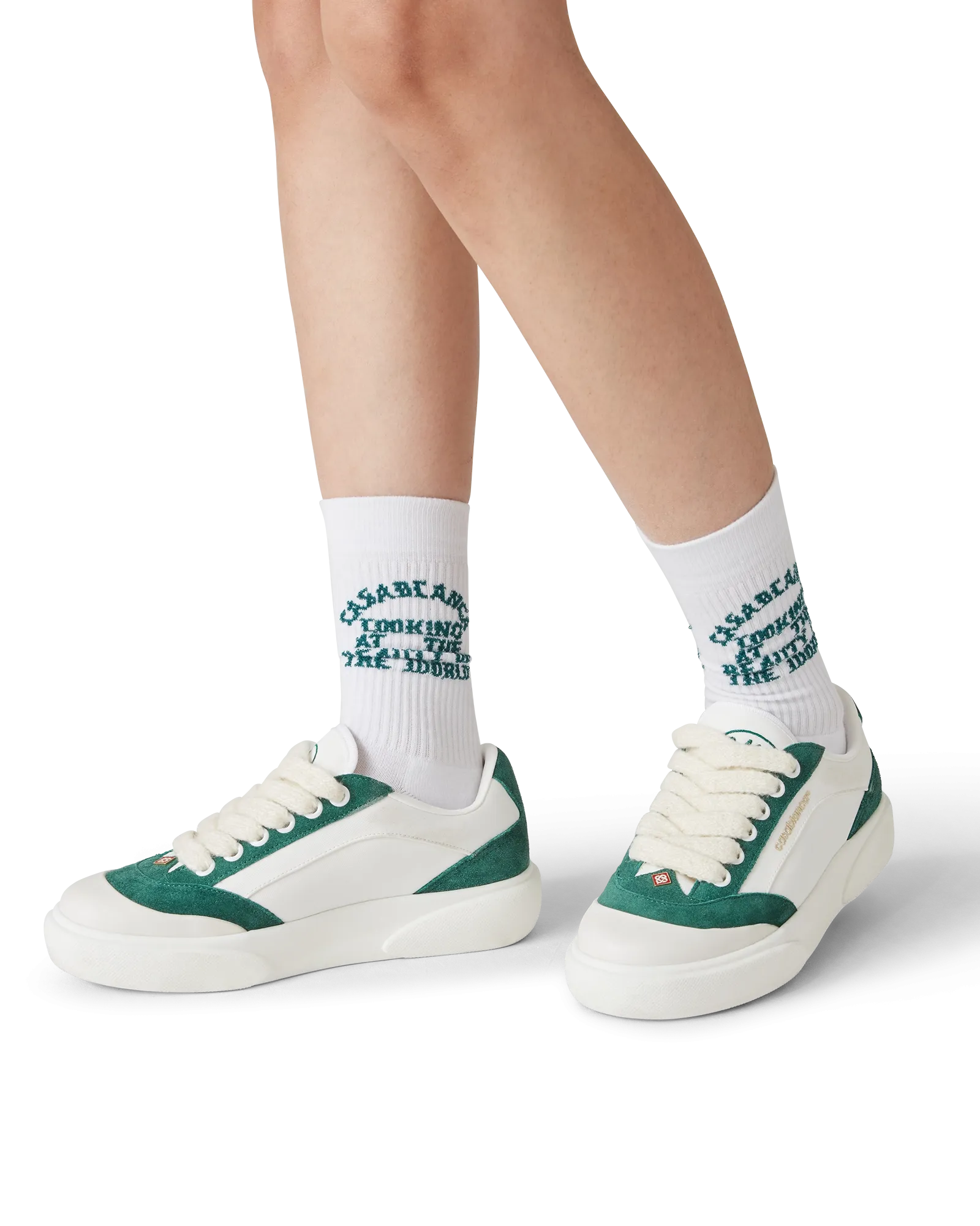 Women's Del Mar White & Green Sneaker