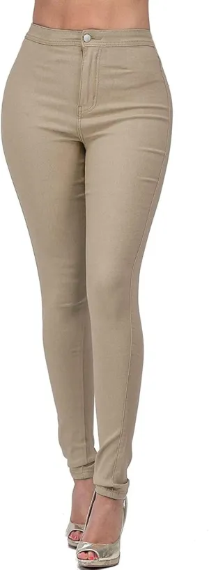 Women's High-Rise Skinny Jeans Stretch Shaping Pull-up Jegging Slim Denim Pencil Pants Ladies Casual Trousers