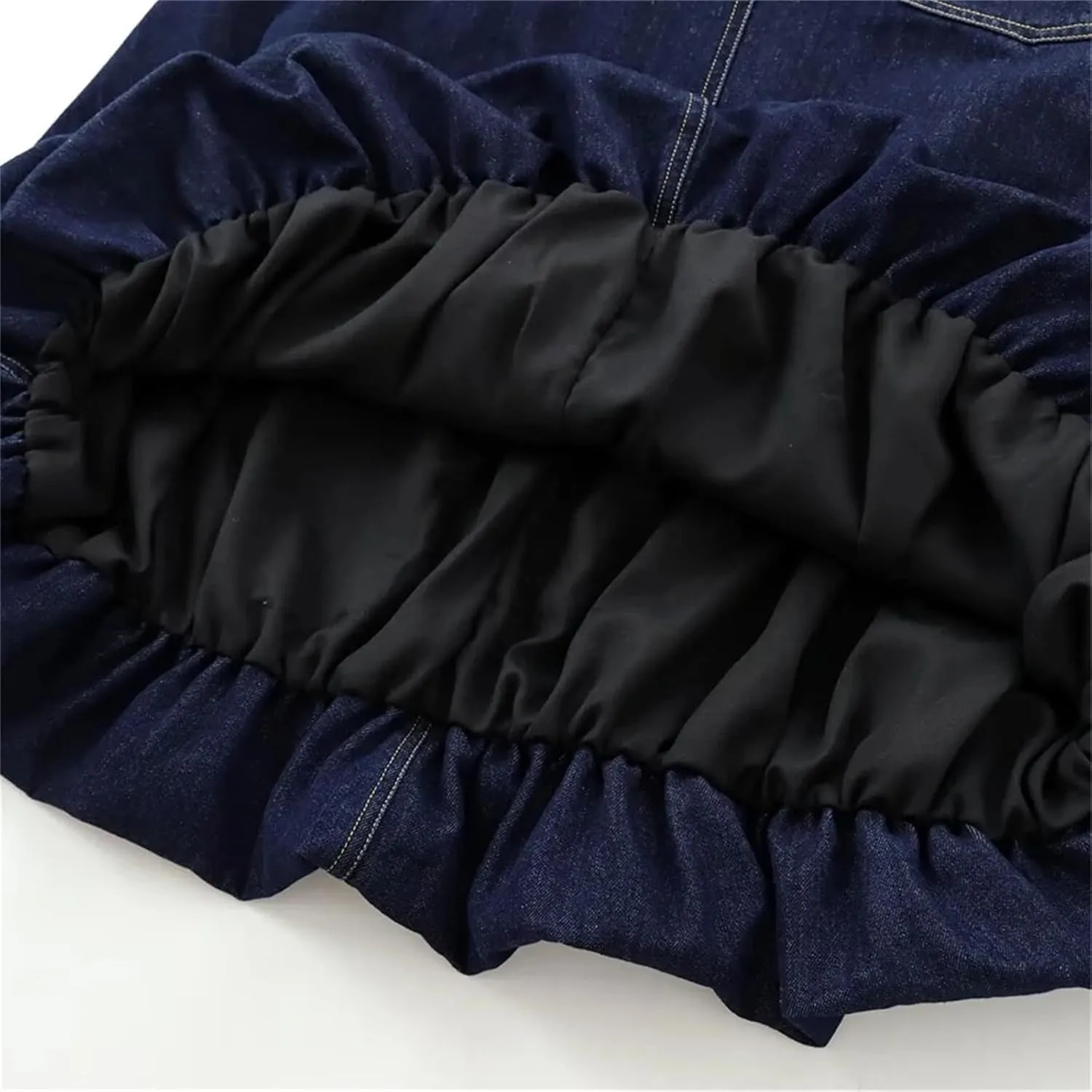 Women's High-Waist Denim Skirt Casual Midi A-Line Jean Skirt